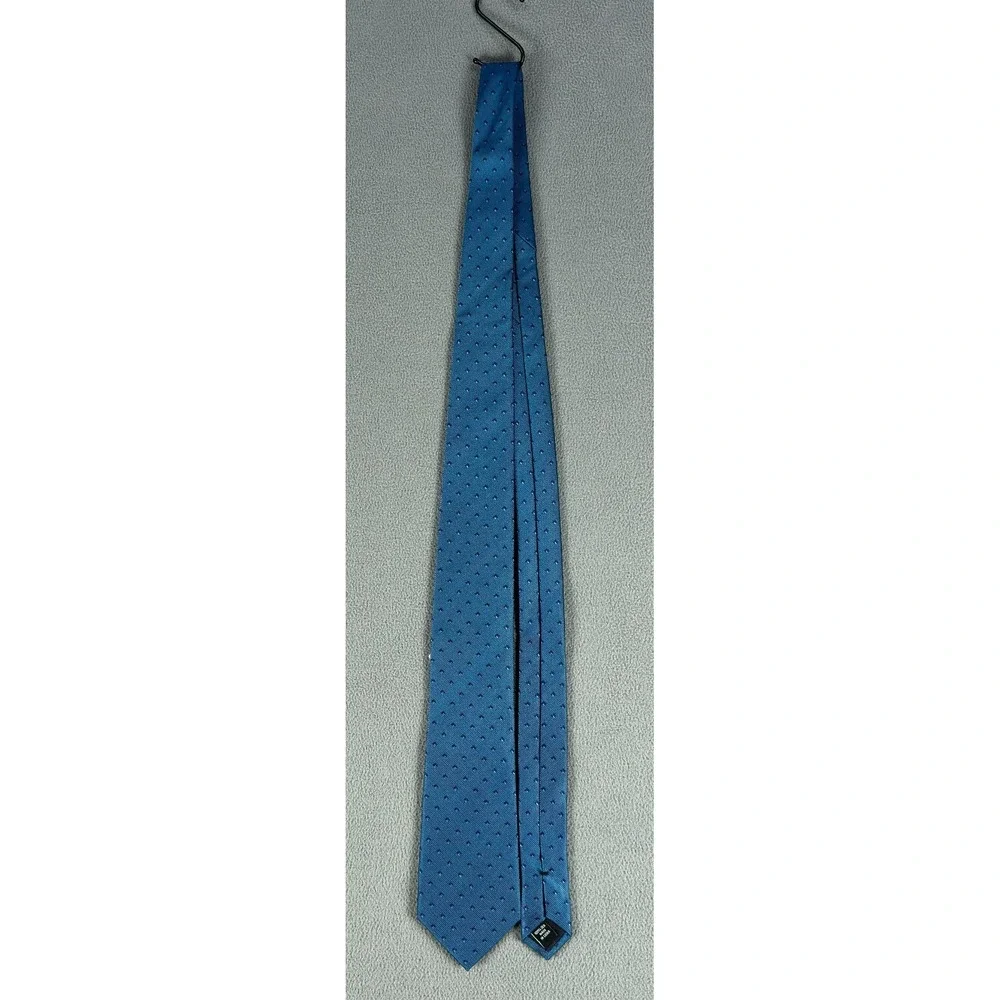 Jos A Bank Tie Blue Check Executive Collection Woven Silk Business New